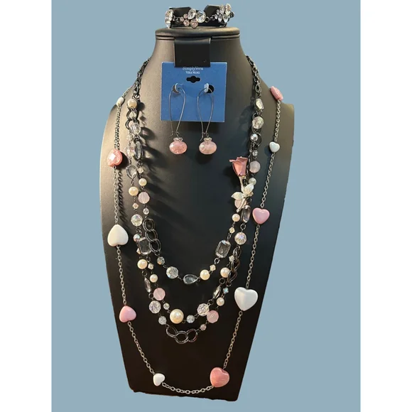 Simply Vera Vera Wang Jewelry Womens Beautiful Pink Bundle